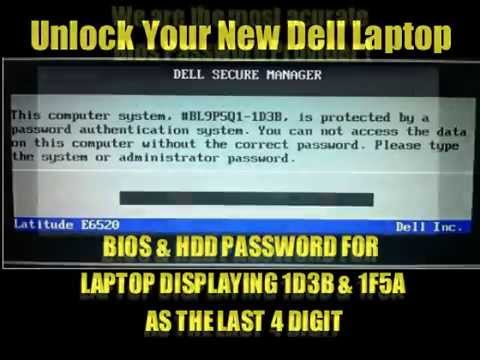 Dell bios password generator bf97